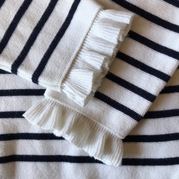J Crew white and black stripes sweater/ jacket - Picture 5 of 8